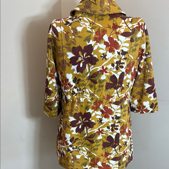 Ambition Floral Button-Up Jacket with 3/4 Sleeves - Picture 6 of 11